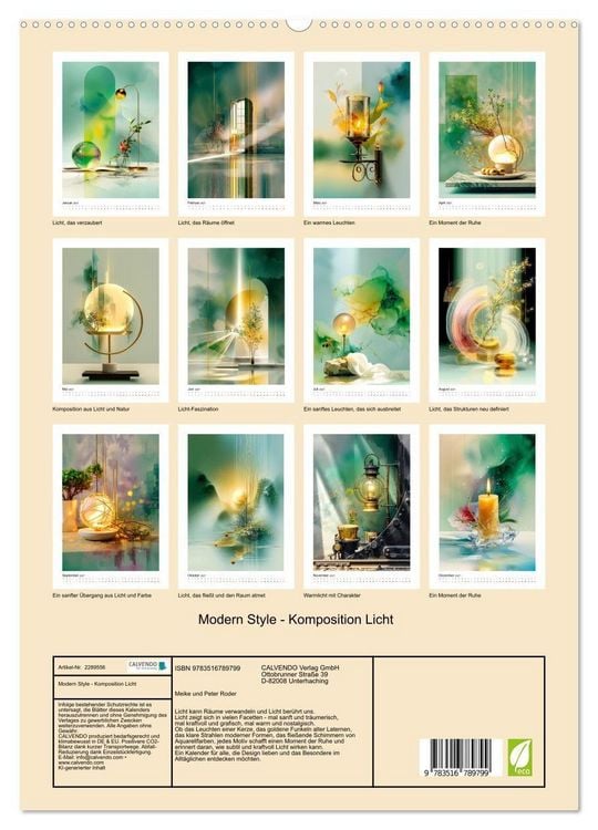 Produktbild: Modern Style - Komposition Licht (hochwertiger Premium Wandkalender 2027 DIN A2 hoch), Kunstdruck in Hochglanz