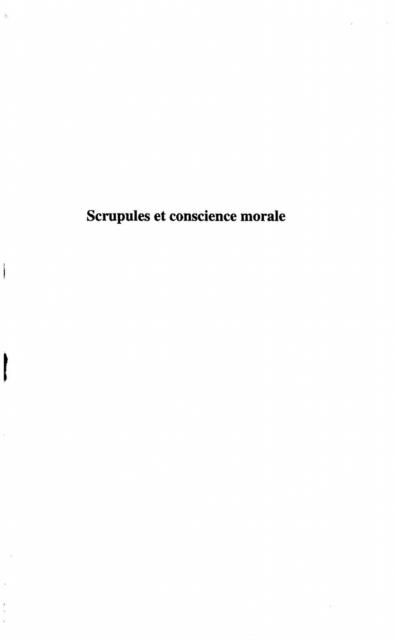 Produktbild: Scrupules et conscience morale