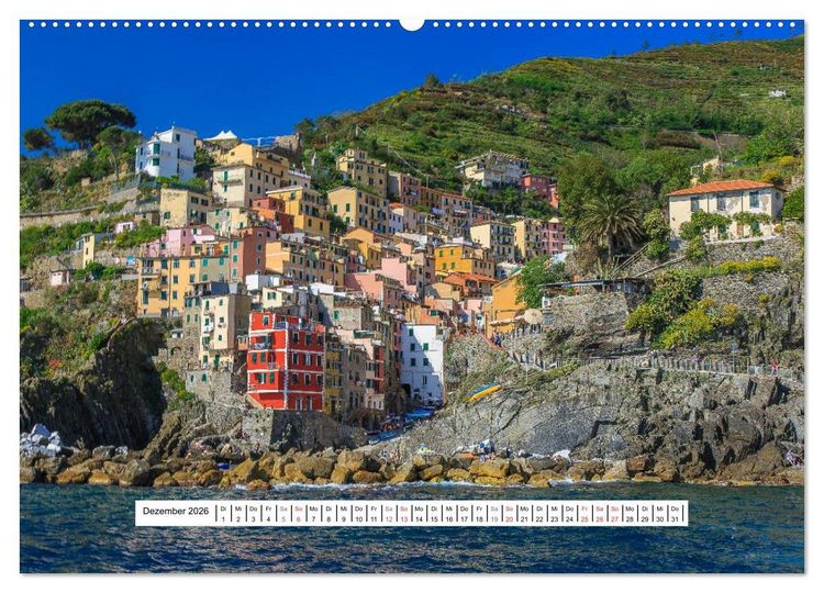 Produktbild: Cinque Terre Sentiero Azzurro (hochwertiger Premium Wandkalender 2026 DIN A2 quer), Kunstdruck in Hochglanz