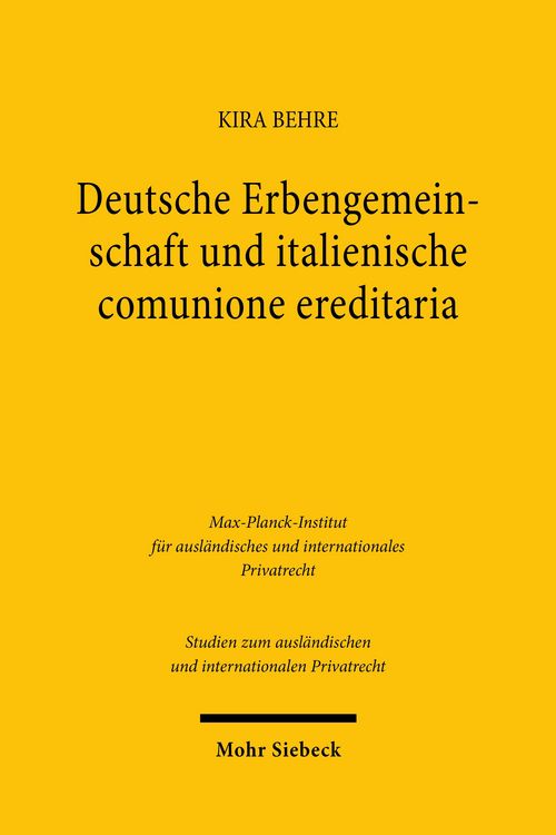 Produktbild: Deutsche Erbengemeinschaft und italienische comunione ereditaria