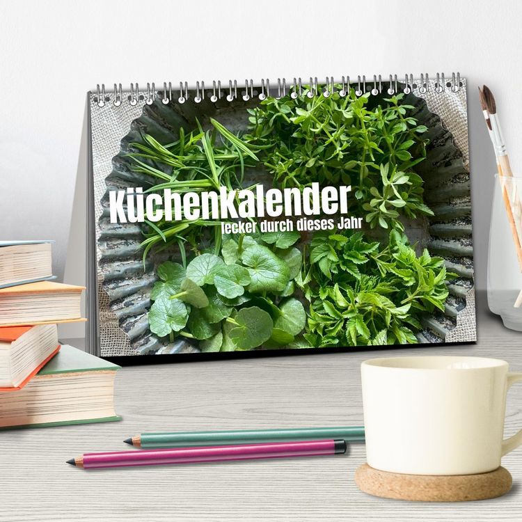 Produktbild: K&uuml;chenkalender - lecker durch dieses Jahr (Tischkalender 2026 DIN A5 quer), CALVENDO Monatskalender
