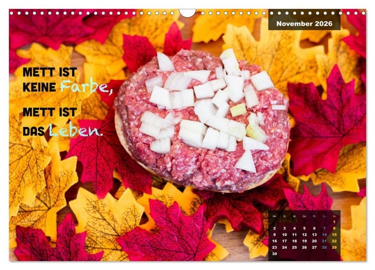 Produktbild: Mettkalender - Spread some more Mett (Wandkalender 2026 DIN A3 quer), CALVENDO Monatskalender