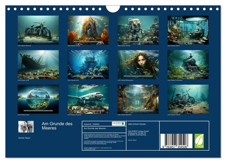 Produktbild: Am Grunde des Meeres (Wandkalender 2026 DIN A4 quer), CALVENDO Monatskalender