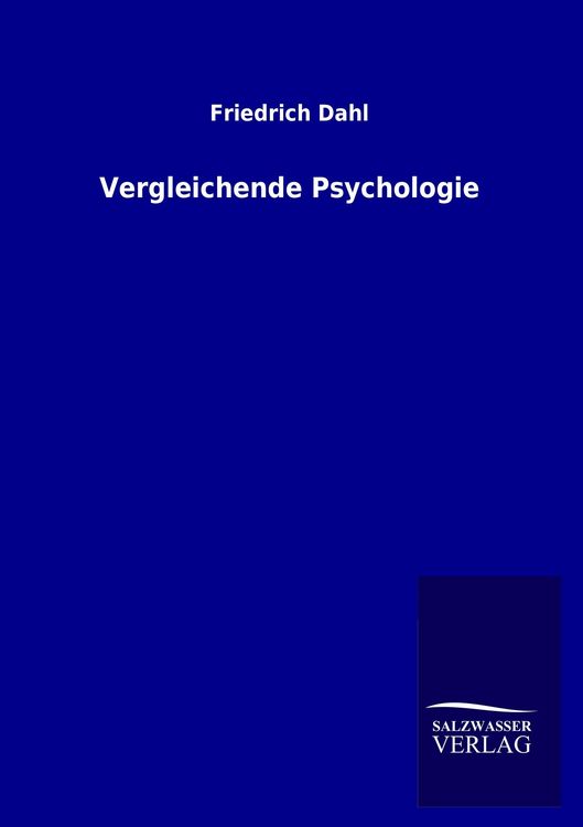Produktbild: Vergleichende Psychologie