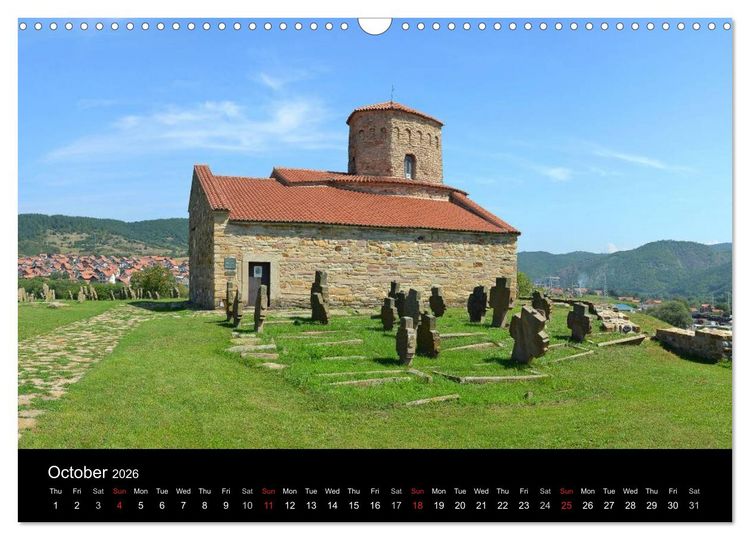 Produktbild: Monuments of Serbia 2026 (Wall Calendar 2026 DIN A3 landscape), CALVENDO 12 Month Wall Calendar