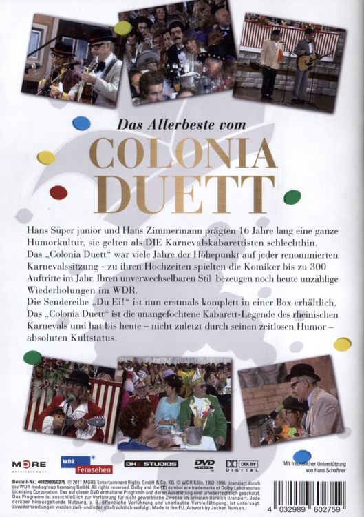 Produktbild: Das Allerbeste vom Colonia Duett - Du Ei [2 DVDs]