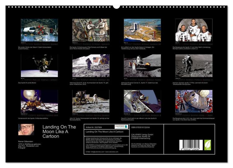 Produktbild: Landing On The Moon Like A Cartoon (hochwertiger Premium Wandkalender 2026 DIN A2 quer), Kunstdruck in Hochglanz