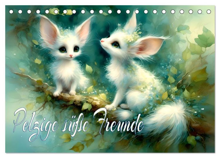 Produktbild: Pelzige s&uuml;&szlig;e Freunde (Tischkalender 2026 DIN A5 quer), CALVENDO Monatskalender