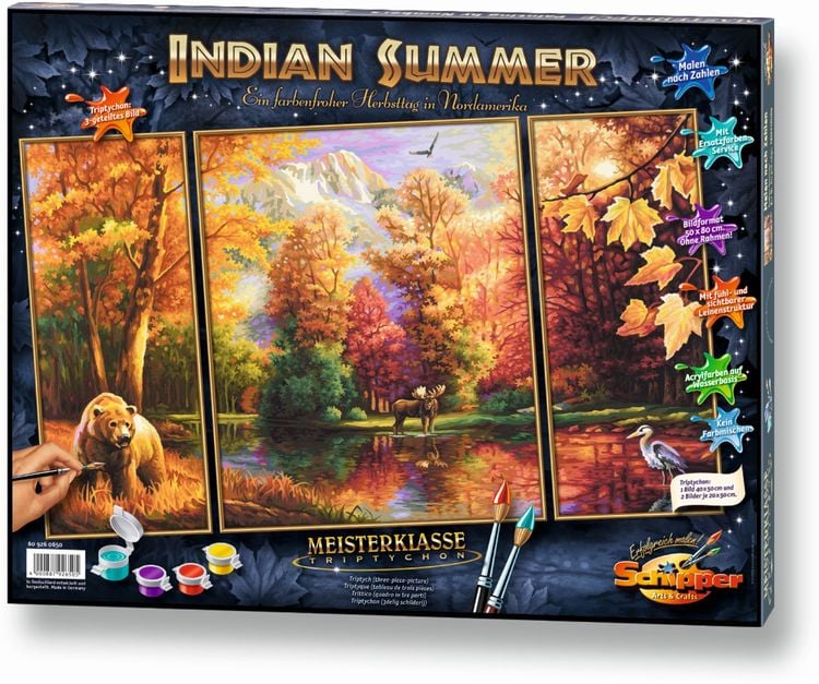 Produktbild: Malen nach Zahlen: Indian Summer (Triptychon)