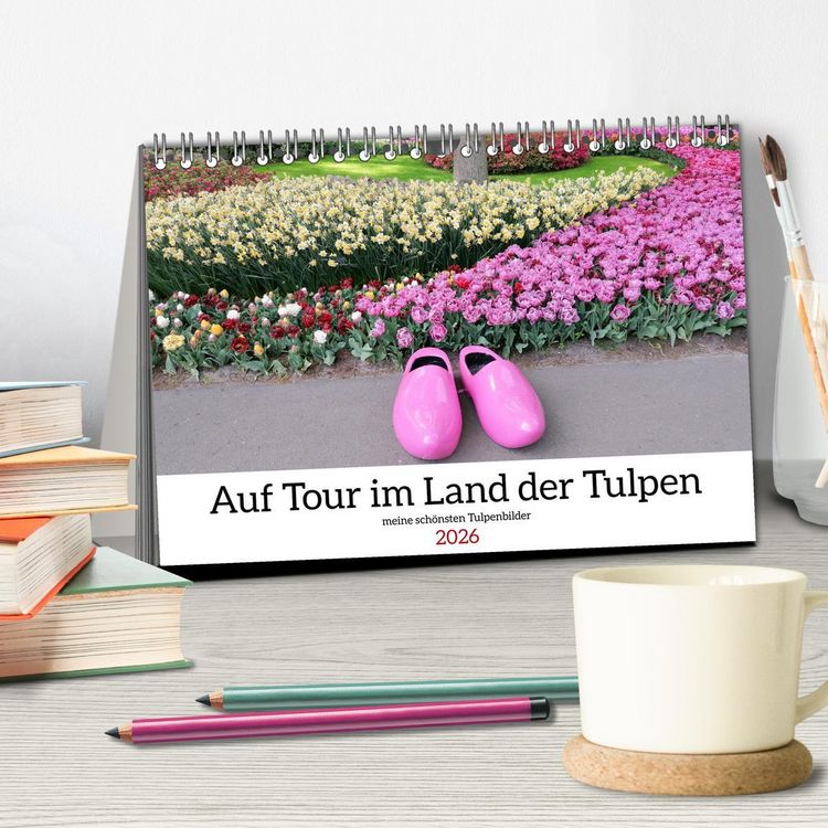Produktbild: Auf Tour im Land der Tulpen (Tischkalender 2026 DIN A5 quer), CALVENDO Monatskalender