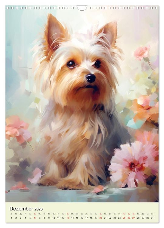 Produktbild: Kleine Hunde. Entz&uuml;ckend, lieblich, duftig (Wandkalender 2026 DIN A3 hoch), CALVENDO Monatskalender