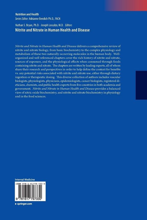 Produktbild: Nitrite and Nitrate in Human Health and Disease