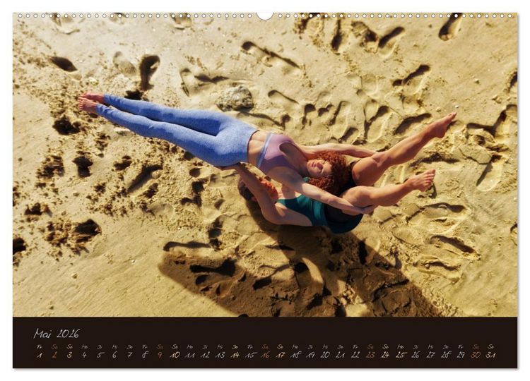 Produktbild: YogaPaare (hochwertiger Premium Wandkalender 2026 DIN A2 quer), Kunstdruck in Hochglanz