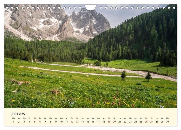 Produktbild: Un voyage dans les Dolomites (Calendrier mural 2027 DIN A4 vertical), CALVENDO calendrier mensuel