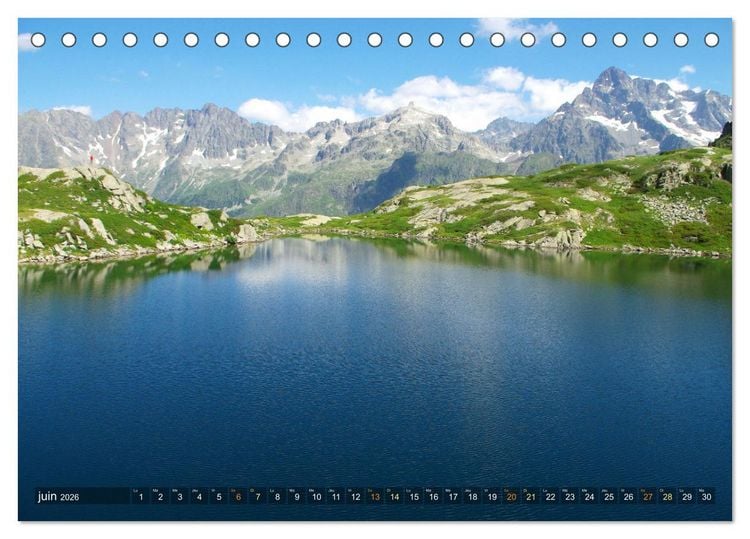 Produktbild: Le paradis des lacs de montagne (Calendrier de bureau 2026 DIN A5 vertical), CALVENDO calendrier mensuel