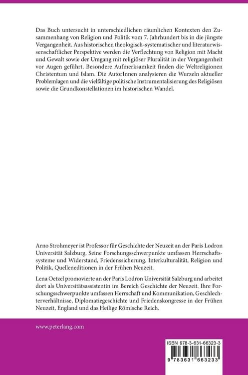 Produktbild: Historische und systematische Fallstudien in Religion und Politik vom Mittelalter bis ins 21. Jahrhundert