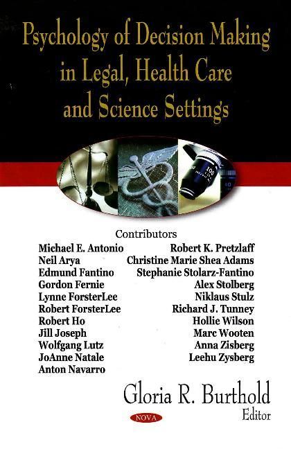 Produktbild: Burthold, G: Psychology of Decision Making in Legal, Health