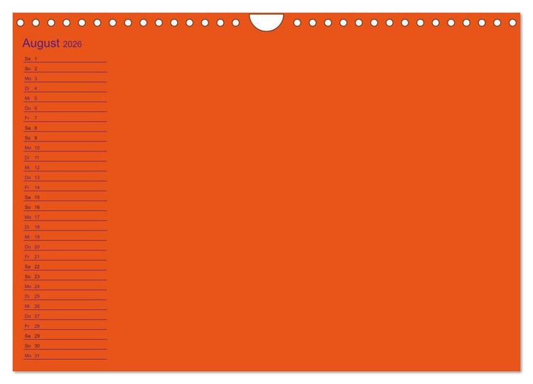 Produktbild: Bastel-Geburtstagskalender orange / Geburtstagskalender (Wandkalender 2026 DIN A4 quer), CALVENDO Monatskalender