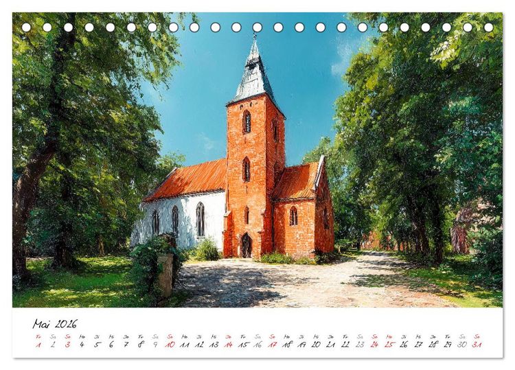 Produktbild: Sylt - Acrylmalerei von der Nordsee-Insel (Tischkalender 2026 DIN A5 quer), CALVENDO Monatskalender