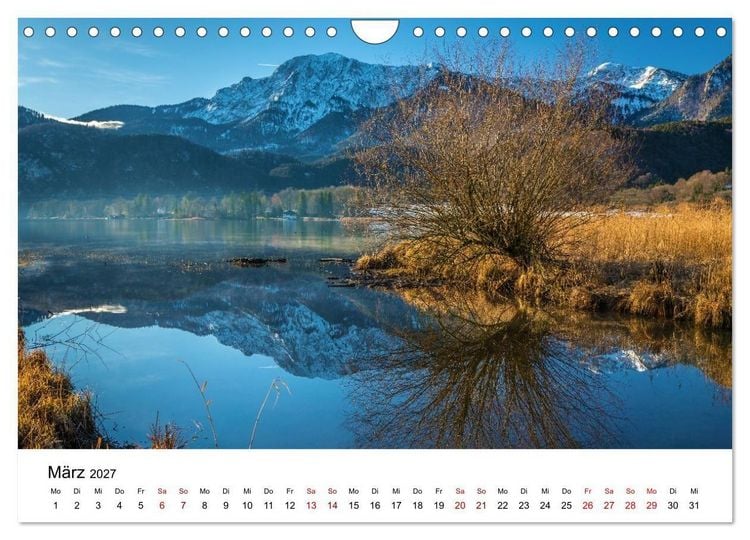 Produktbild: Bayerische Seen - Wo die Berge das Wasser ber&uuml;hren (Wandkalender 2027 DIN A4 quer), CALVENDO Monatskalender