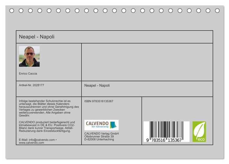 Produktbild: Neapel - Napoli (Tischkalender 2026 DIN A5 quer), CALVENDO Monatskalender