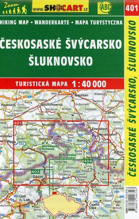 Produktbild: Českosask&eacute; &Scaron;v&yacute;carsko, &Scaron;luknovsko / S&auml;chsisch-B&ouml;hmische Schweiz, Schluckenau (Wander - Radkarte 1:40.000)