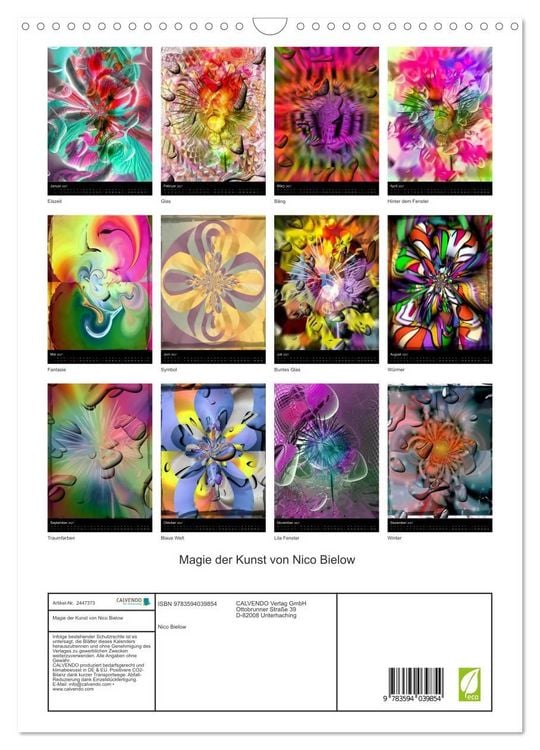 Produktbild: Magie der Kunst von Nico Bielow (Wandkalender 2027 DIN A3 hoch), CALVENDO Monatskalender