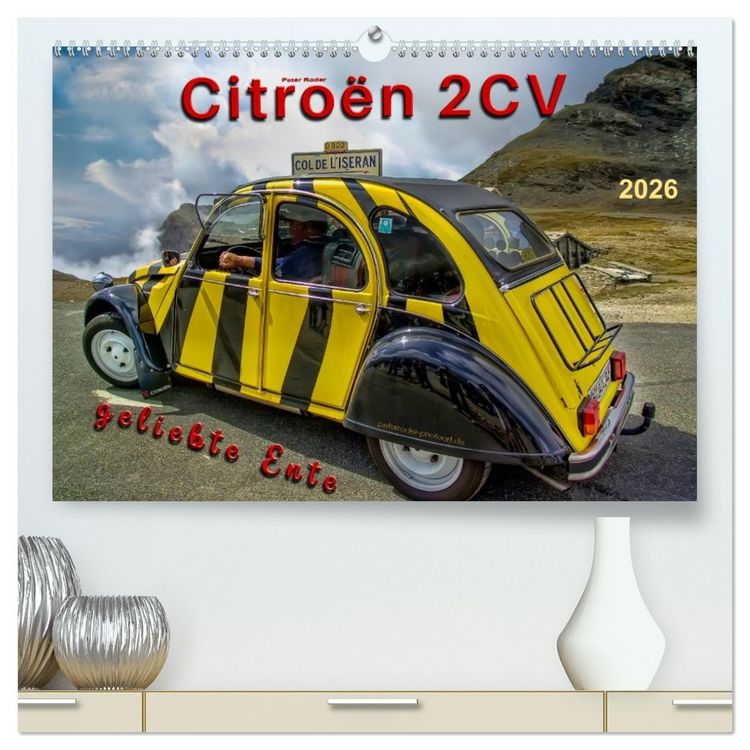 Produktbild: Citro&euml;n 2CV - geliebte Ente (hochwertiger Premium Wandkalender 2026 DIN A2 quer), Kunstdruck in Hochglanz