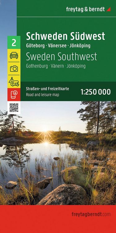 Produktbild: freytag & berndt Stra&szlig;enkarte Schweden S&uuml;dwest 1:250.000