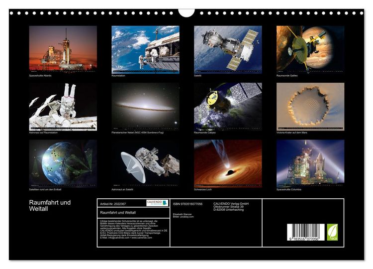 Produktbild: Raumfahrt und Weltall (Wandkalender 2026 DIN A3 quer), CALVENDO Monatskalender