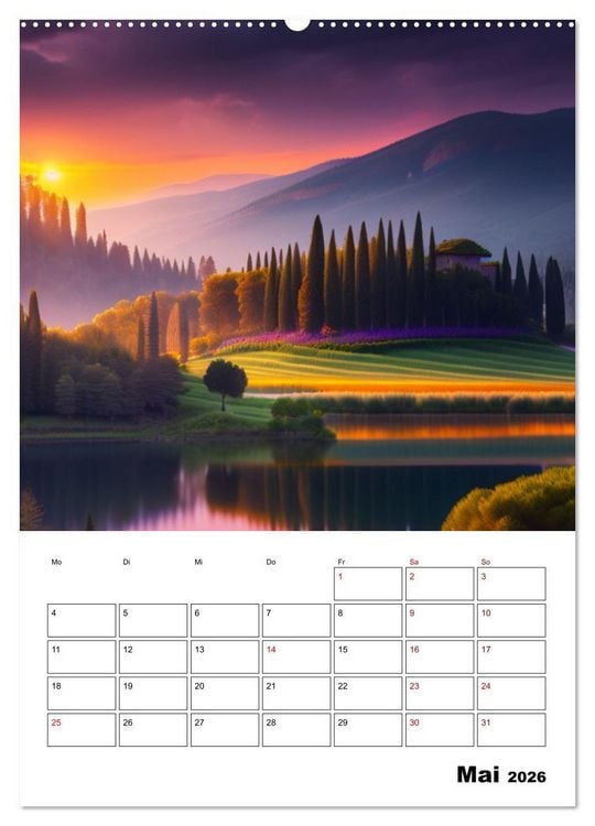 Produktbild: Sch&ouml;ne Landschaften (hochwertiger Premium Wandkalender 2026 DIN A2 hoch), Kunstdruck in Hochglanz
