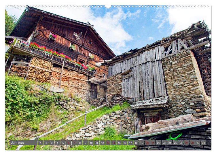 Produktbild: Ultental Wundersch&ouml;ne alte Bauernh&auml;user (Wandkalender 2026 DIN A2 quer), CALVENDO Monatskalender