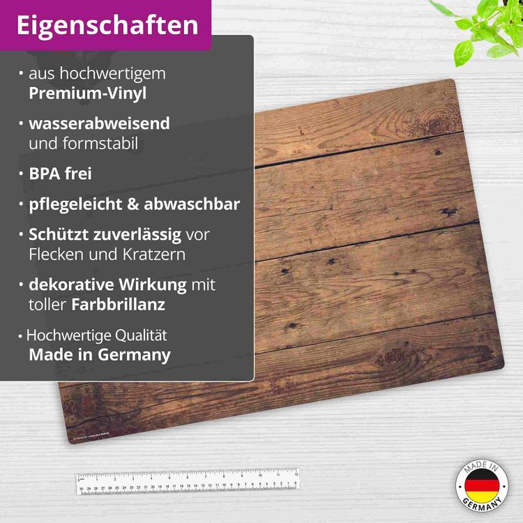 Produktbild: Cover-your-desk Schreibtischunterlage f&uuml;r Kinder und Erwachsene Holzoptik braun, aus hochwertigem Vinyl , 60 x 40 cm