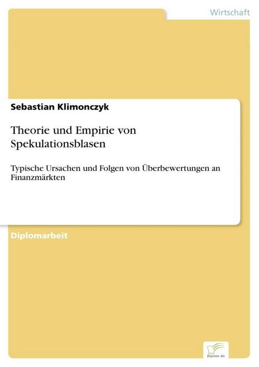Produktbild: Theorie und Empirie von Spekulationsblasen