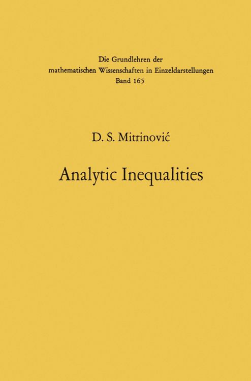 Produktbild: Analytic Inequalities