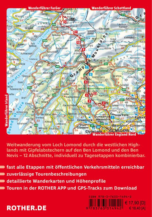 Produktbild: ROTHER Wanderf&uuml;hrer Schottland: West Highland Way. 12 Etappen und 2 Gipfeltouren