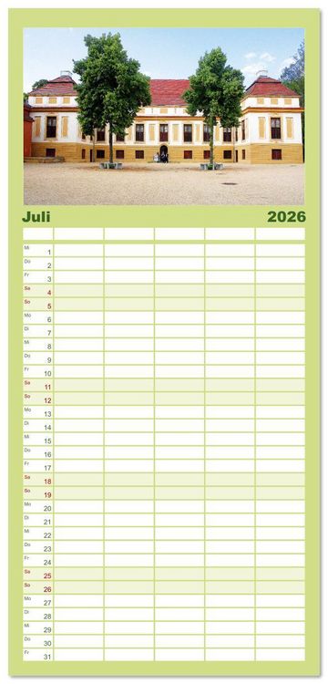 Produktbild: Familienplaner 2026 - Brandenburg - Sch&ouml;ne Orte im Landkreis Potsdam-Mittelmark mit 5 Spalten (Wandkalender, 21 x 45 cm) CALVENDO