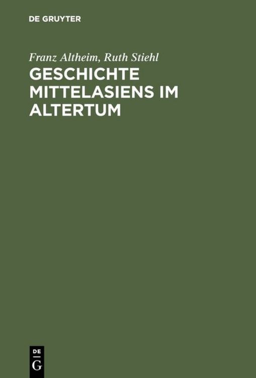 Produktbild: Geschichte Mittelasiens im Altertum