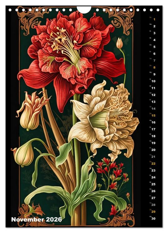 Produktbild: Jugendstil Blumen (Wandkalender 2026 DIN A4 hoch), CALVENDO Monatskalender