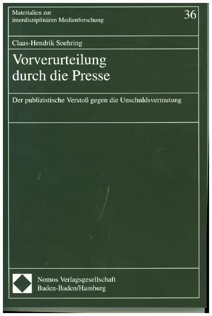 Produktbild: Vorverurteilung durch die Presse