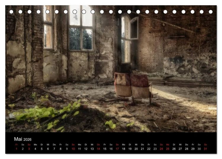 Produktbild: Lost Places - Verlassene Orte (Tischkalender 2026 DIN A5 quer), CALVENDO Monatskalender