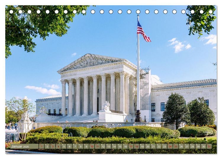 Produktbild: Washington, D.C., Hauptstadtzauber der USA (Tischkalender 2026 DIN A5 quer), CALVENDO Monatskalender
