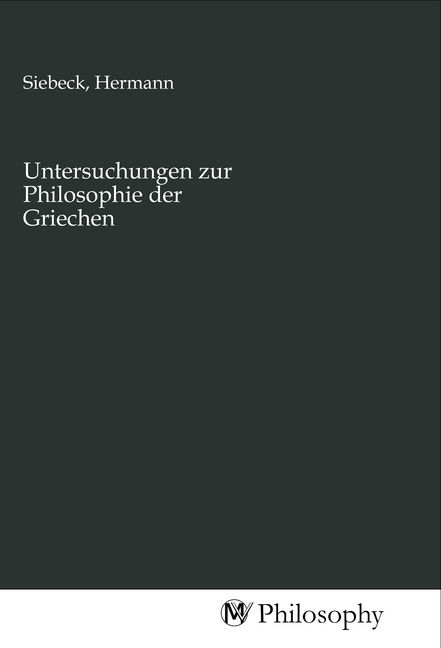 Produktbild: Untersuchungen zur Philosophie der Griechen