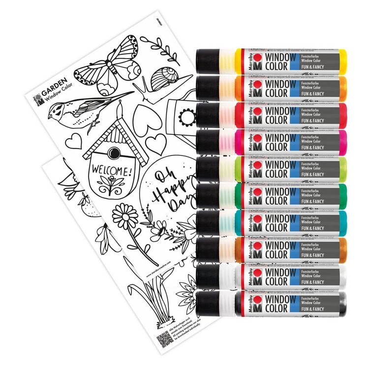 Produktbild: Marabu Window Color Set Garden 10x25ml