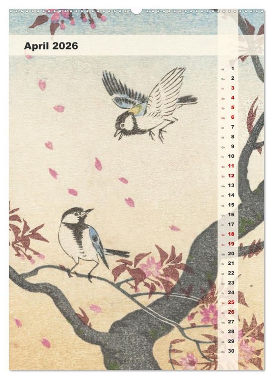Produktbild: Ohara Koson - Gefiederte Sch&ouml;nheiten (Wandkalender 2026 DIN A2 hoch), CALVENDO Monatskalender