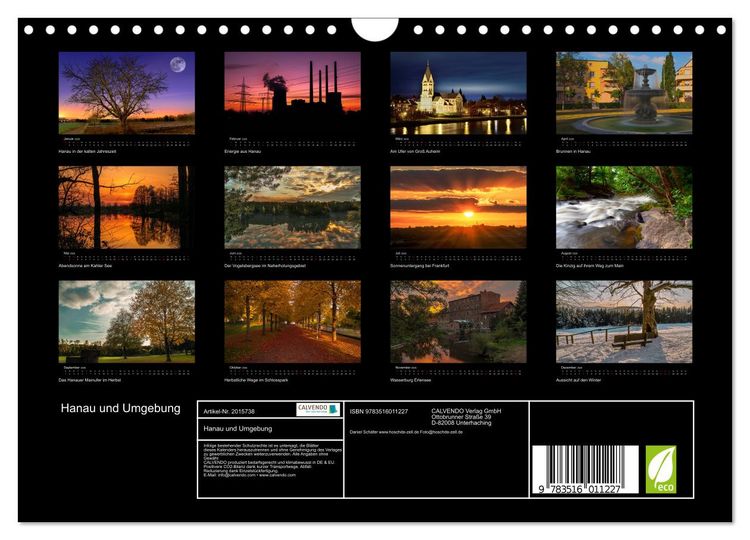 Produktbild: Hanau und Umgebung (Wandkalender 2026 DIN A4 quer), CALVENDO Monatskalender