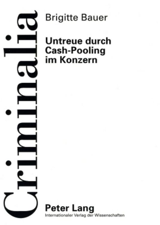 Produktbild: Untreue durch Cash-Pooling im Konzern