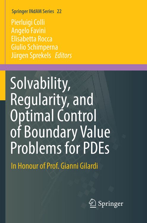 Produktbild: Solvability, Regularity, and Optimal Control of Boundary Value Problems for PDEs