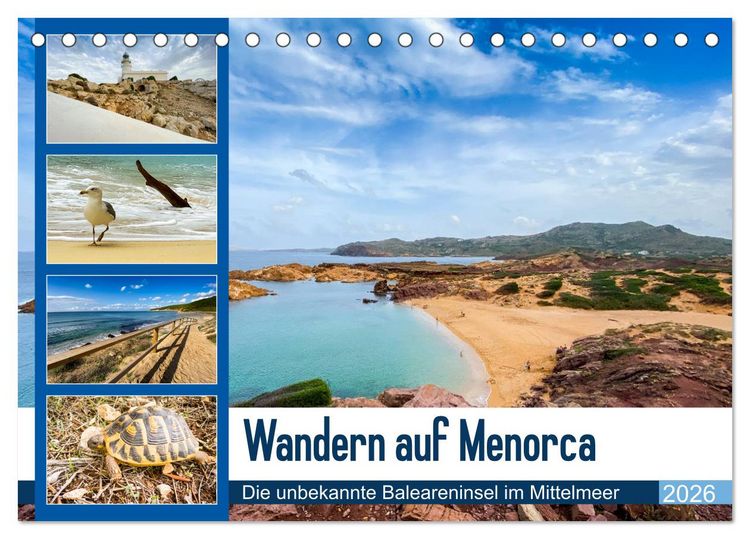 Produktbild: Wandern auf Menorca (Tischkalender 2026 DIN A5 quer), CALVENDO Monatskalender