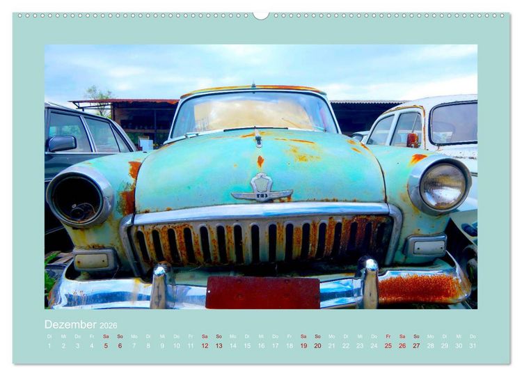 Produktbild: Vergessene Sch&auml;tze - Oldtimer auf Schrottpl&auml;tzen (Wandkalender 2026 DIN A2 quer), CALVENDO Monatskalender
